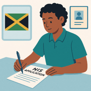 Applying for NIS at a government office in Jamaica