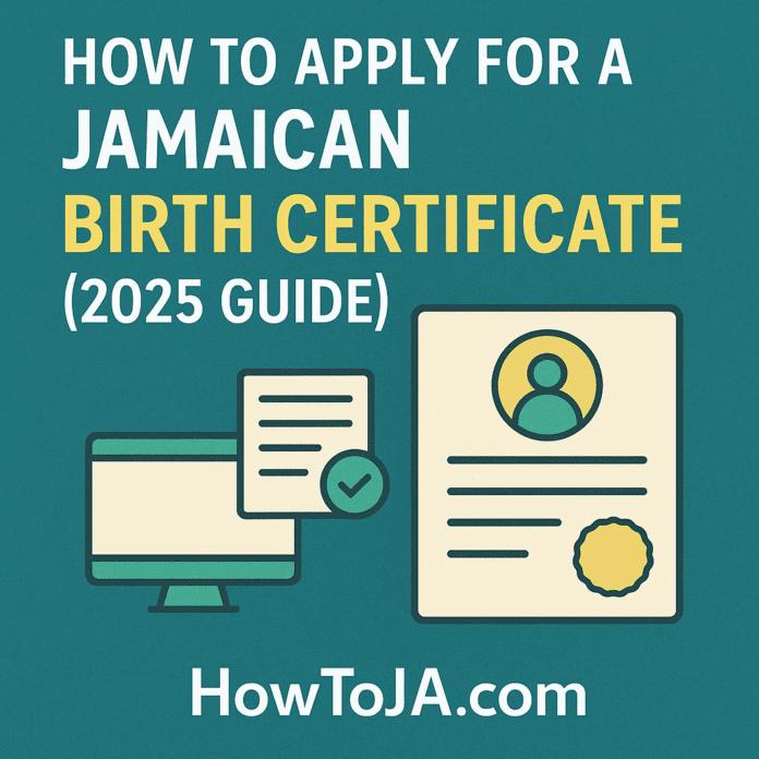 how to apply for a birth certificate in Jamaica
